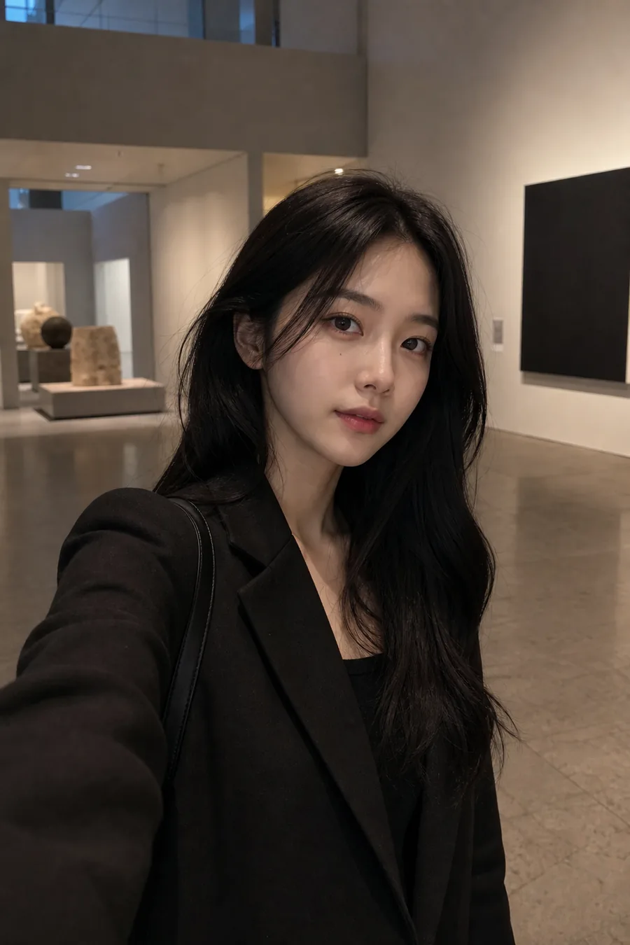 미술관 미니멀 셀피