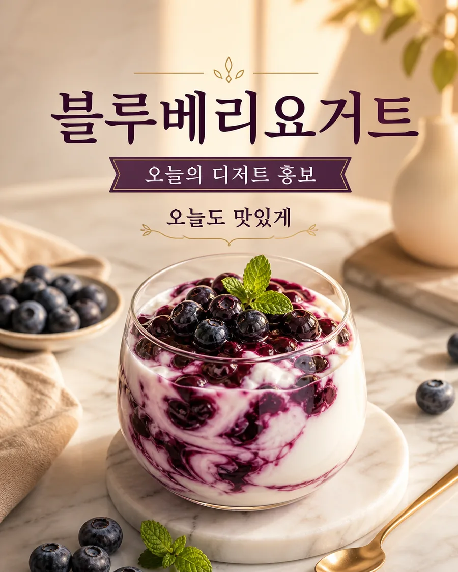 오늘의 블루베리 요거트