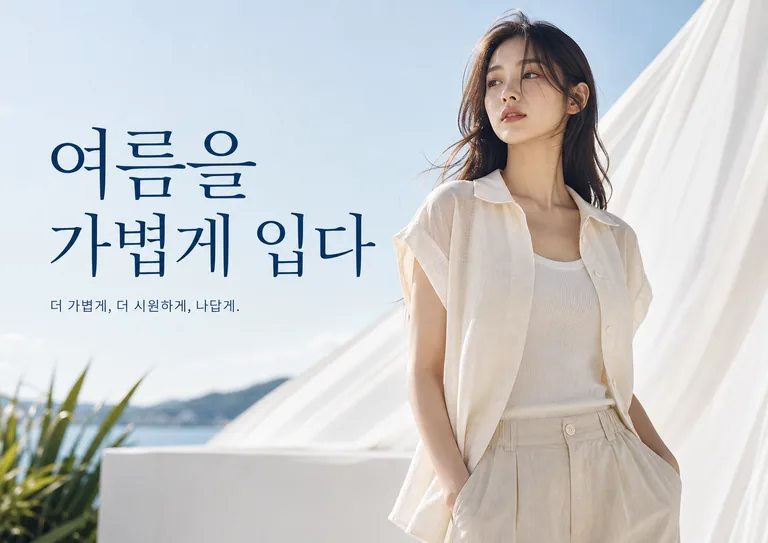 여름날의 가벼운 스타일