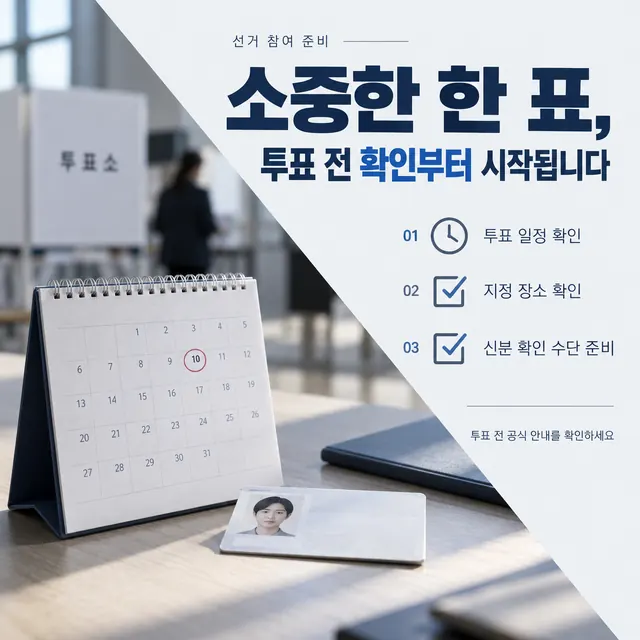 소중한 한 표, 투표 전 확인부터 시작됩니다