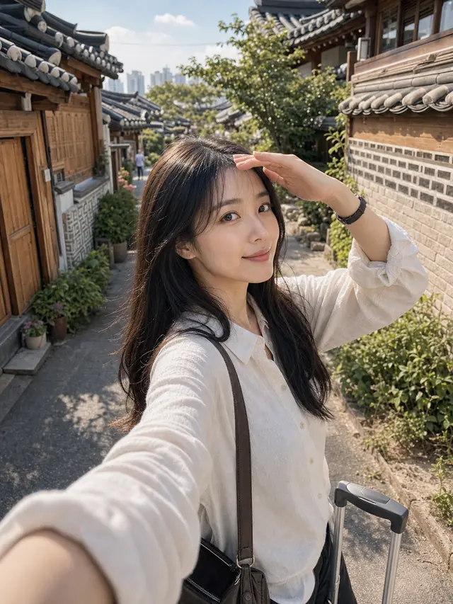 한옥마을 셀피