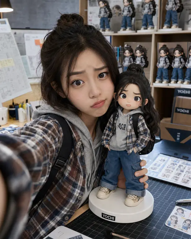 표정 복사 피규어 셀카