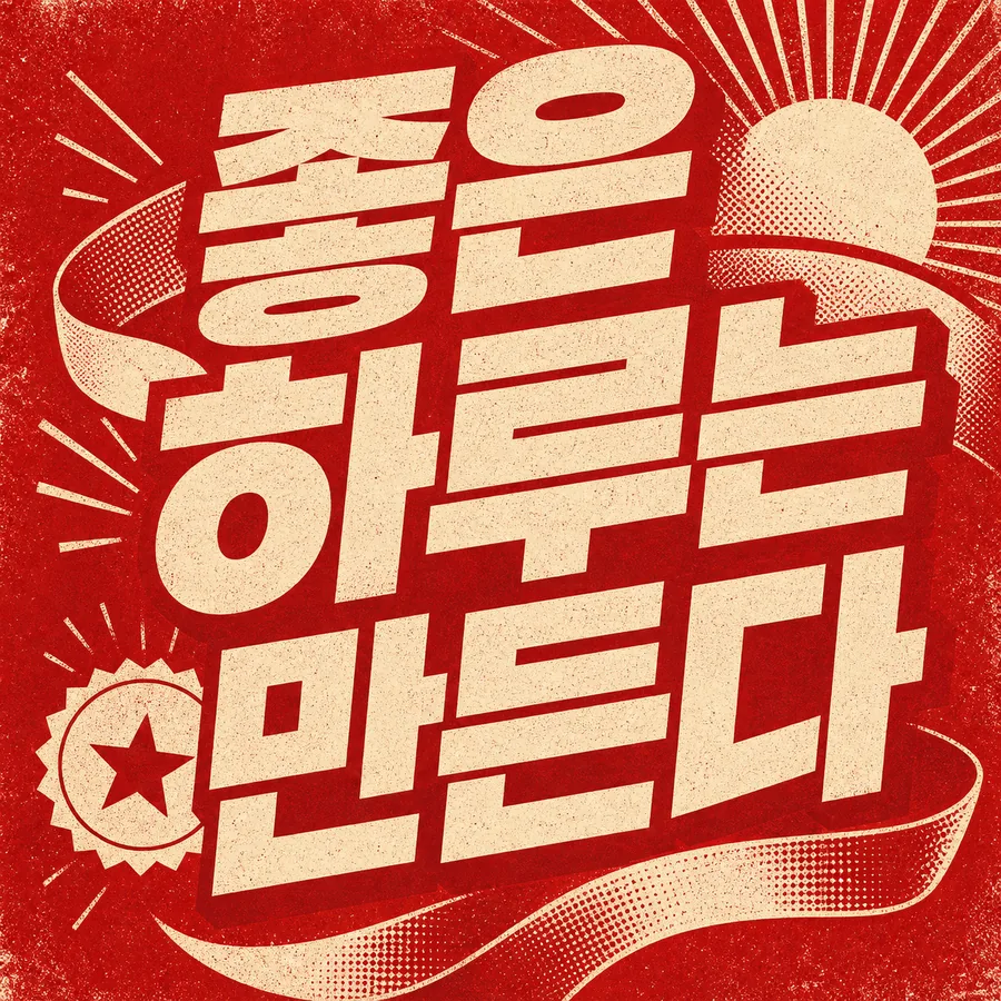 좋은 하루 타이포 포스터