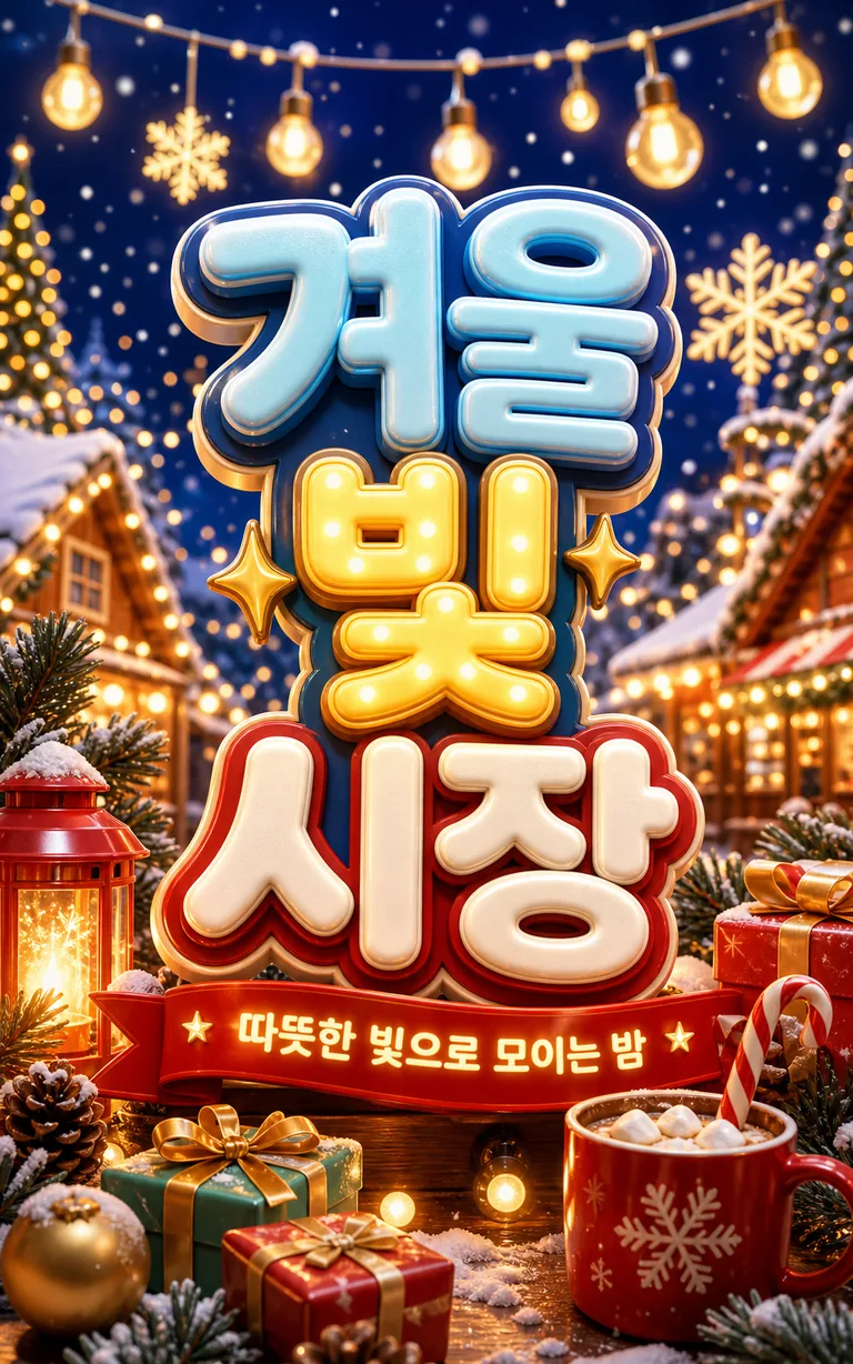 겨울 빛 시장 포스터