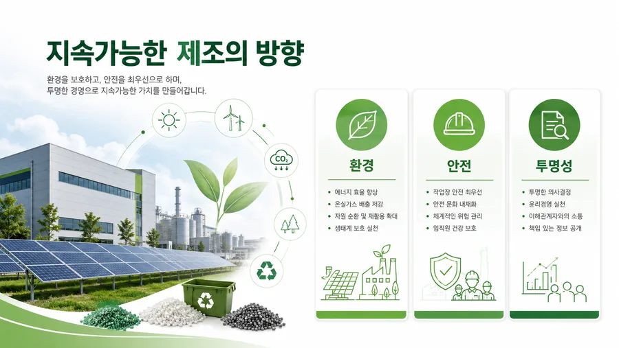 제조기업 ESG 소개 슬라이드