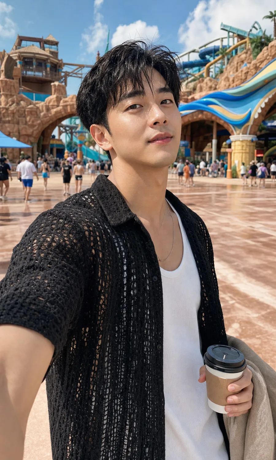 네온 워터파크 스트릿 셀피