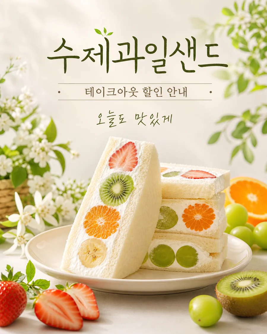 수제 과일 샌드 포스터