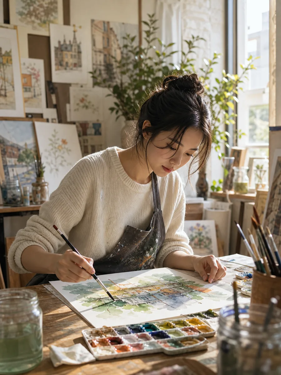 그림 그리는 순간