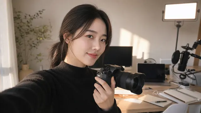크리에이터 룸 셀카