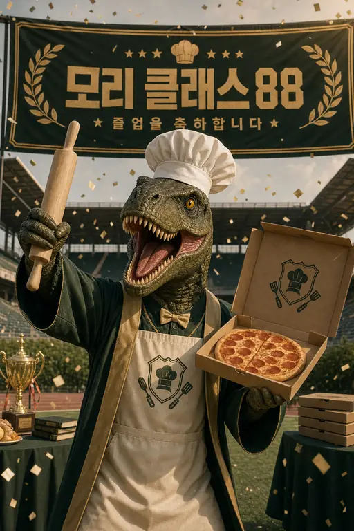 공룡 셰프 졸업사진
