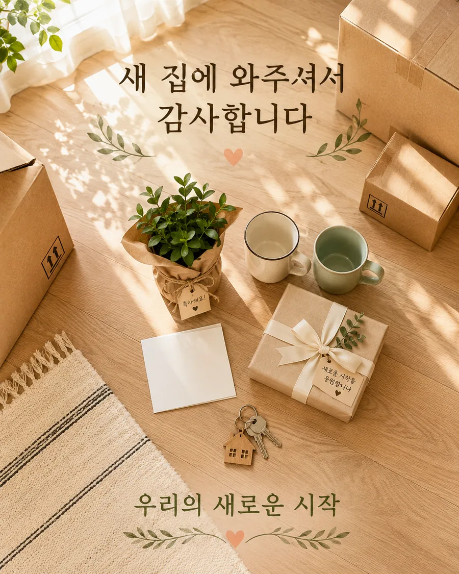 새집 감사 카드