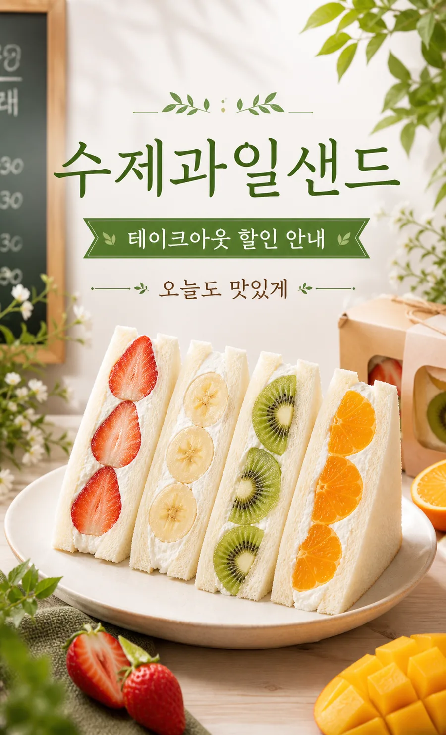 수제 과일 샌드 포스터