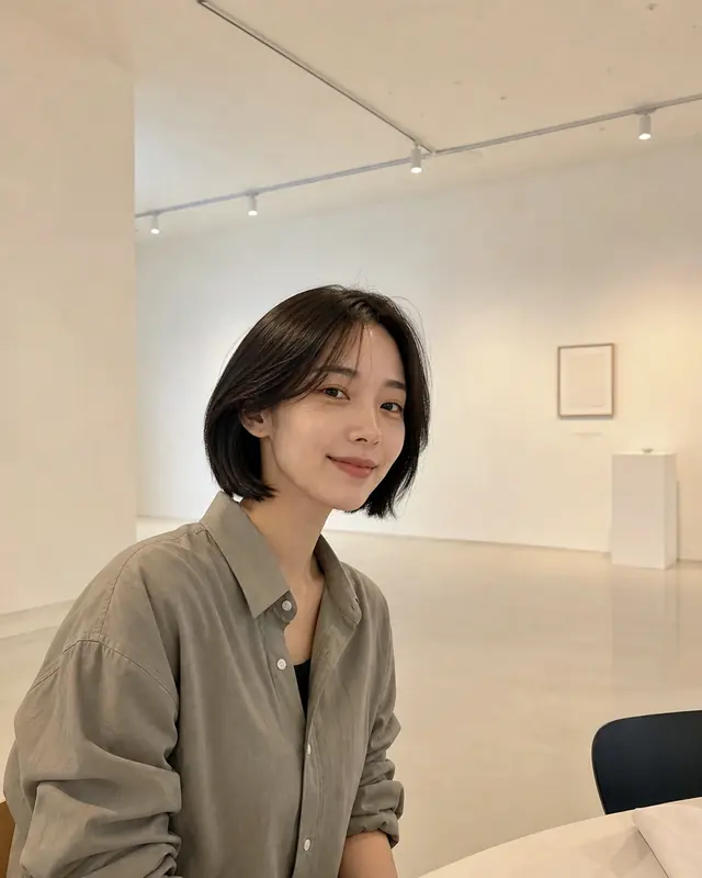 화이트 갤러리 공간 미니멀한 아바타 이미지