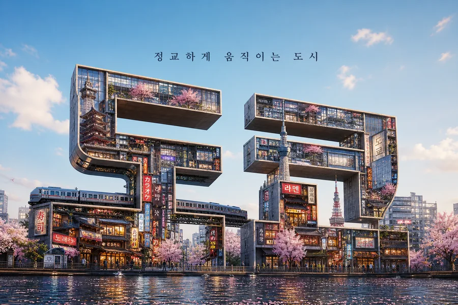 도쿄 건축 타이포