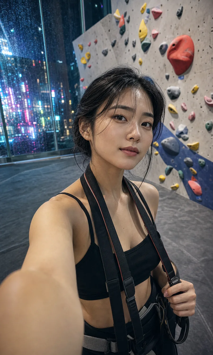 도심 암벽 셀카