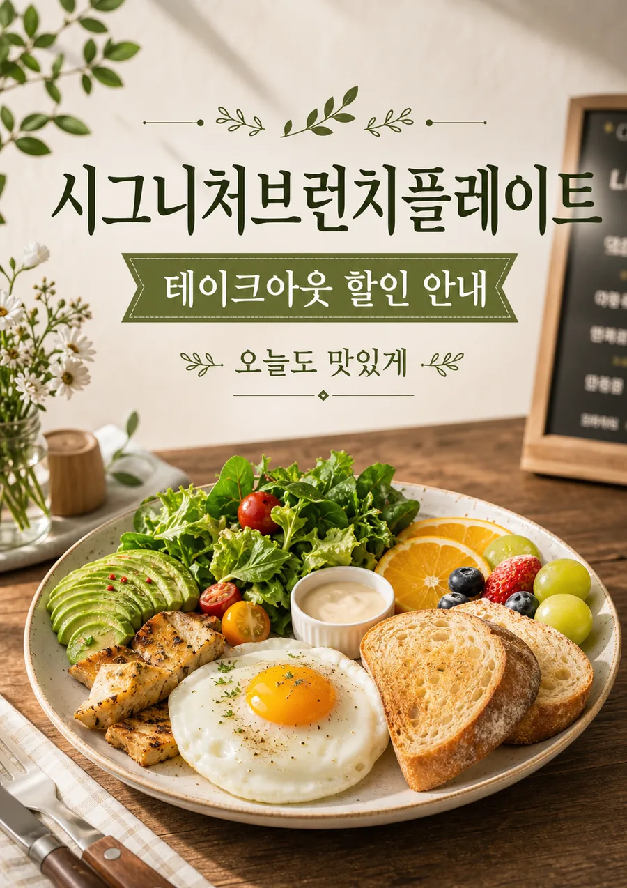 포케 브런치 포스터