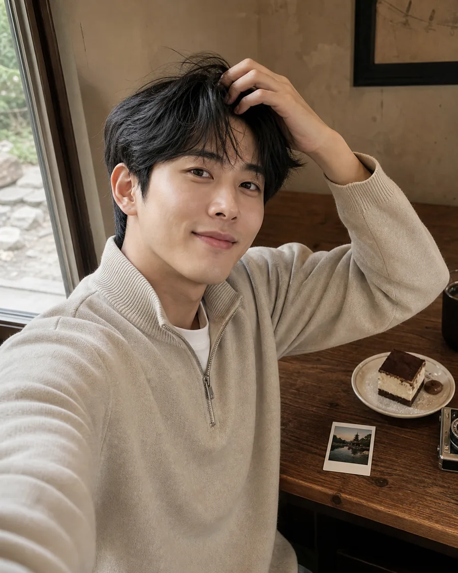 카페 감성 셀카