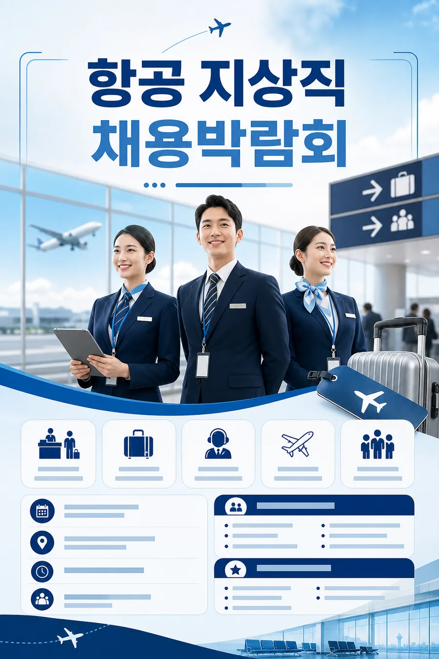 항공 채용 포스터
