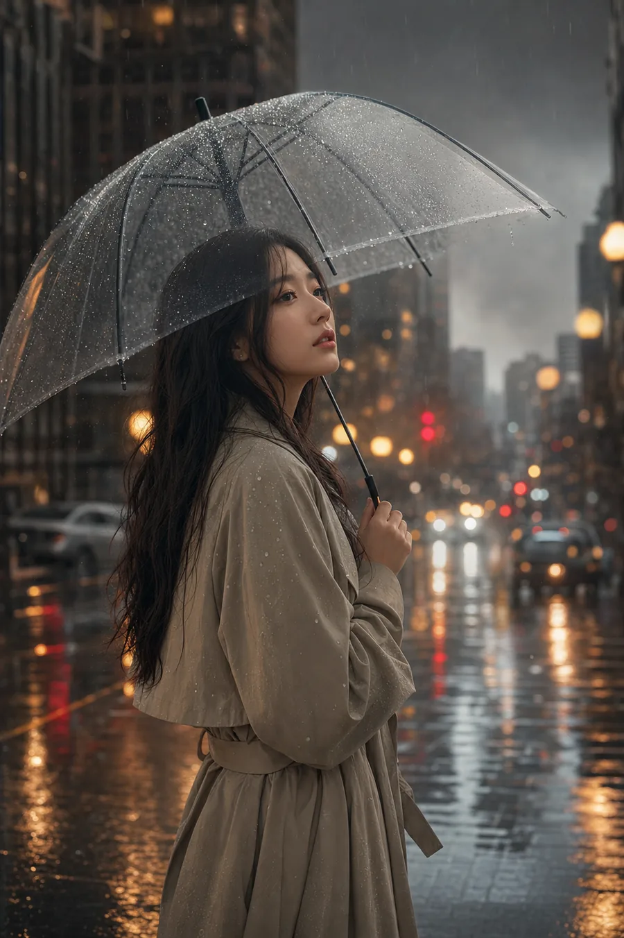 비 내리는 밤거리