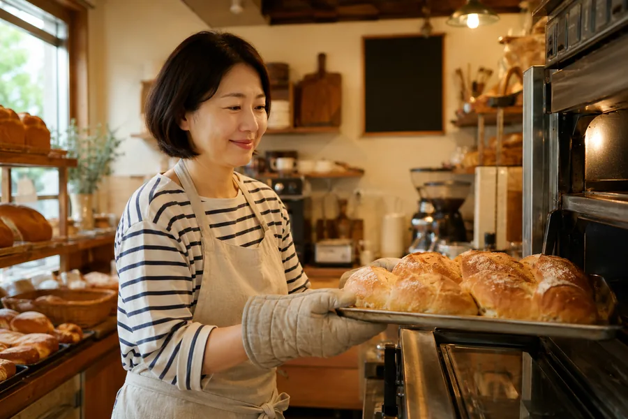 베이커리 사장의 따뜻한 손길