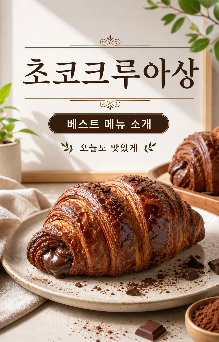 가든 무드 초코 크루아상