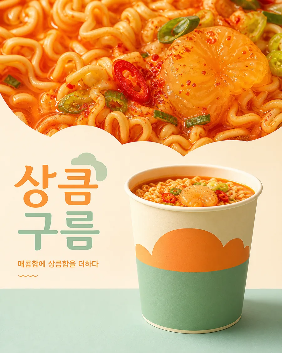 상큼구름 라면 포스터