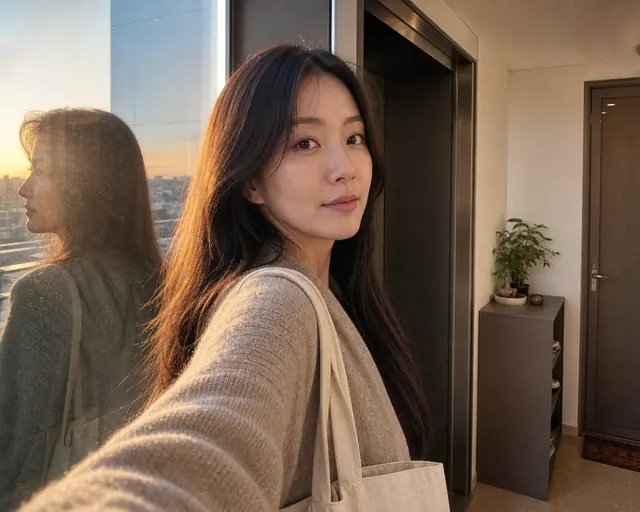 엘리베이터 앞 순간