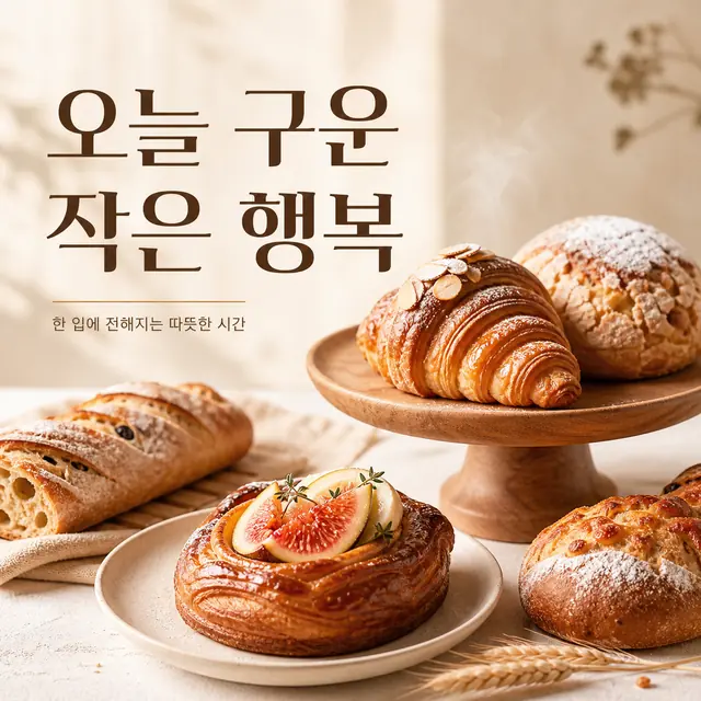 베이커리 신메뉴 포스터