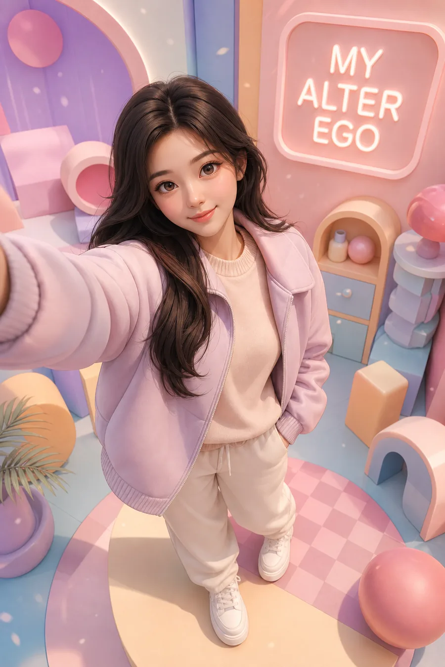 파스텔 자아 셀피