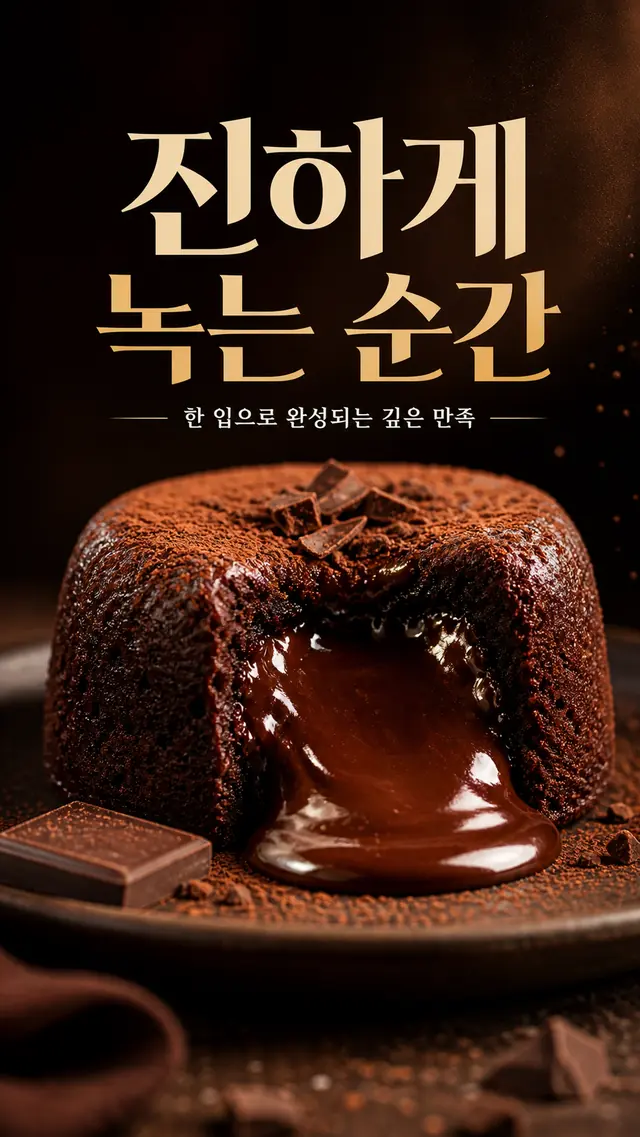 초콜릿 디저트 비주얼