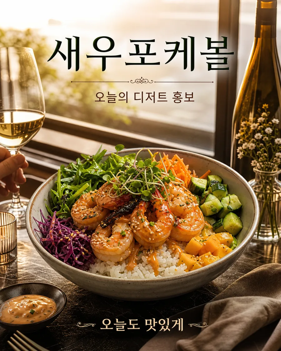와인바 새우 포케볼