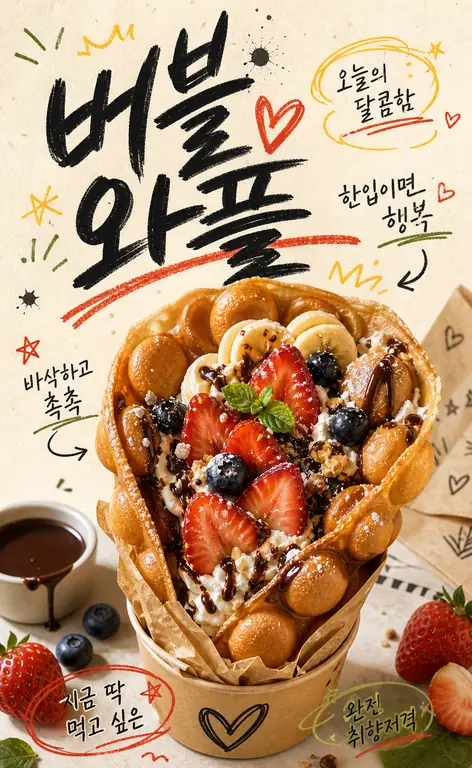 달콤 버블 와플 포스터