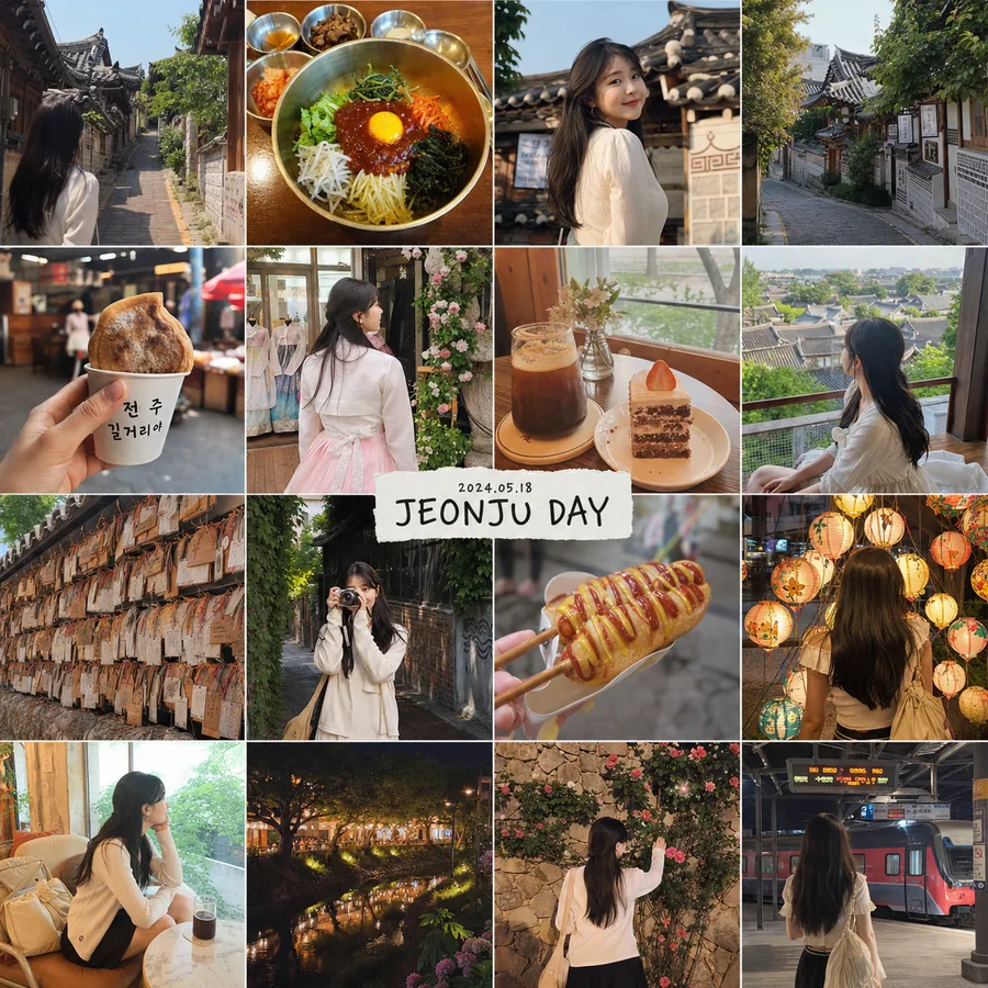 전주 데이 여행 콜라주