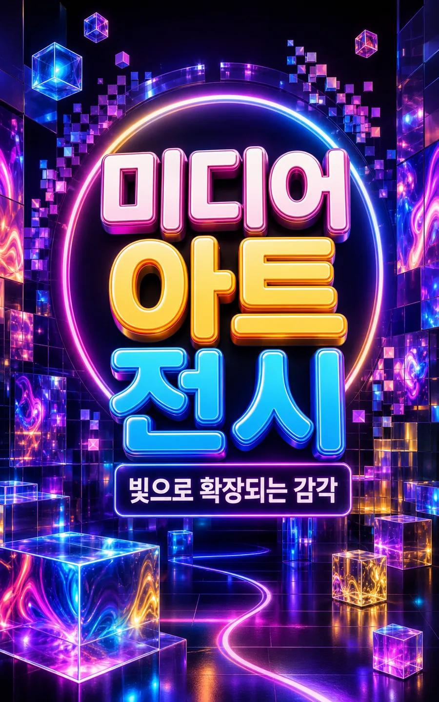 입체 미디어아트 포스터
