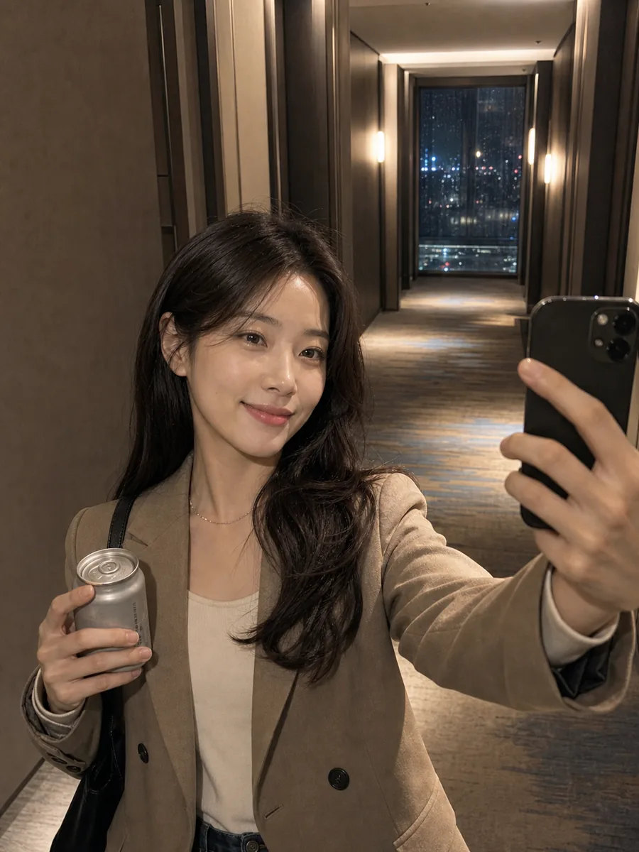 호텔 야경 셀카