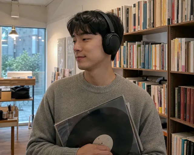 서점 속 LP 감상