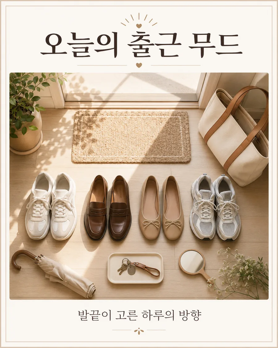 출근길 신발 선택
