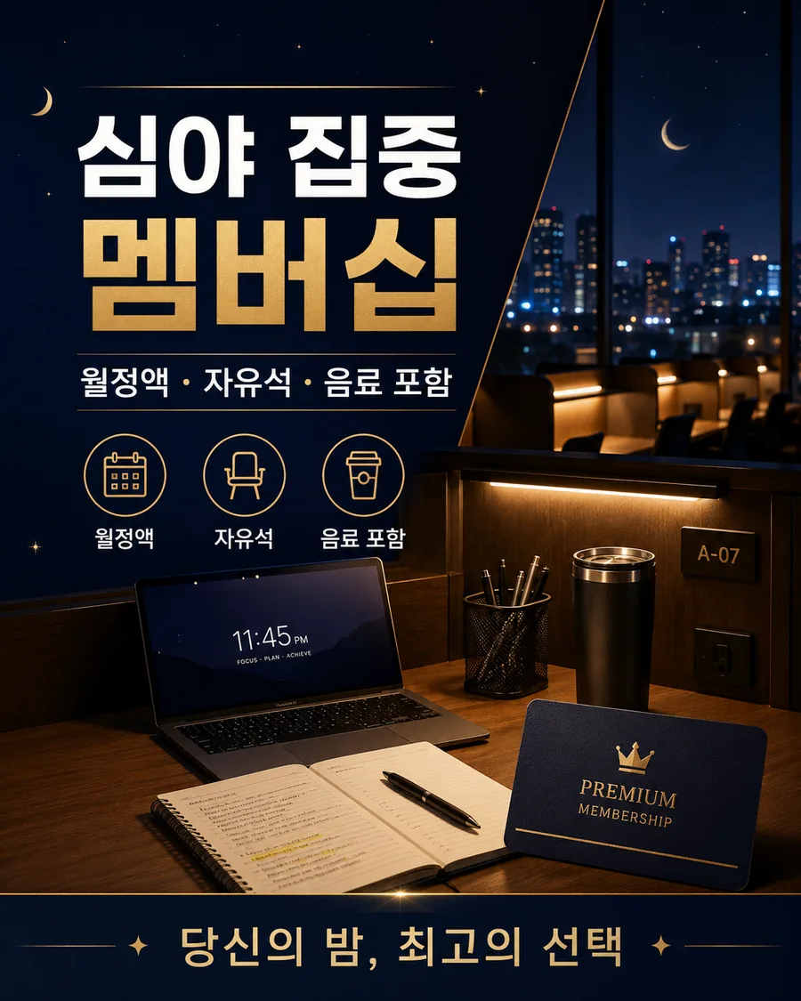 심야 스터디 월정액