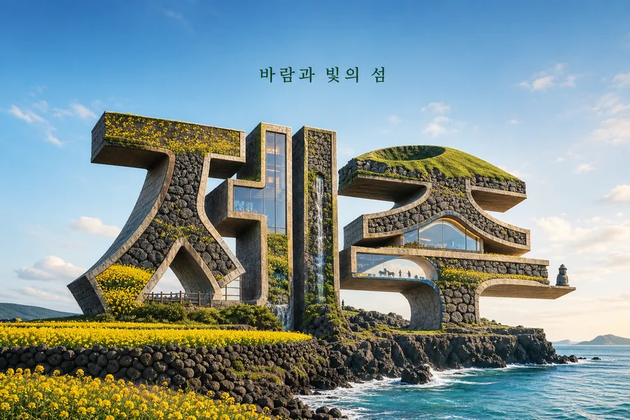 제주, 입체 글자로 피어나다