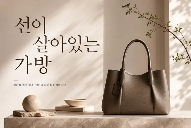 선이 살아있는 가방