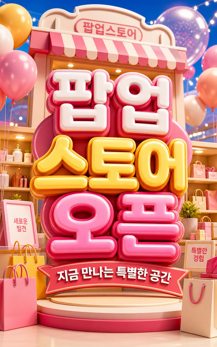 팝업스토어 개장 포스터