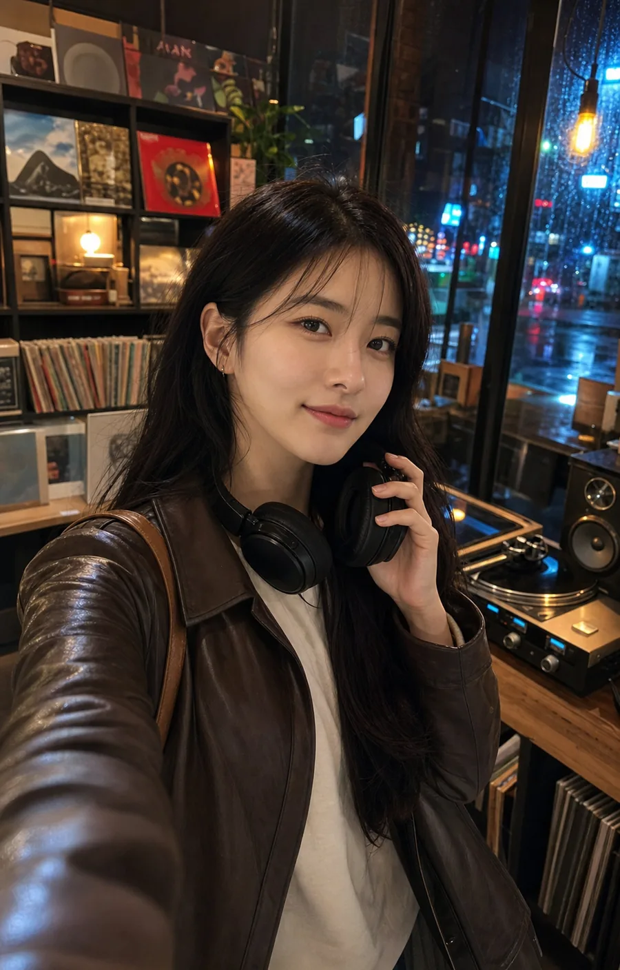 감성 레코드 셀카