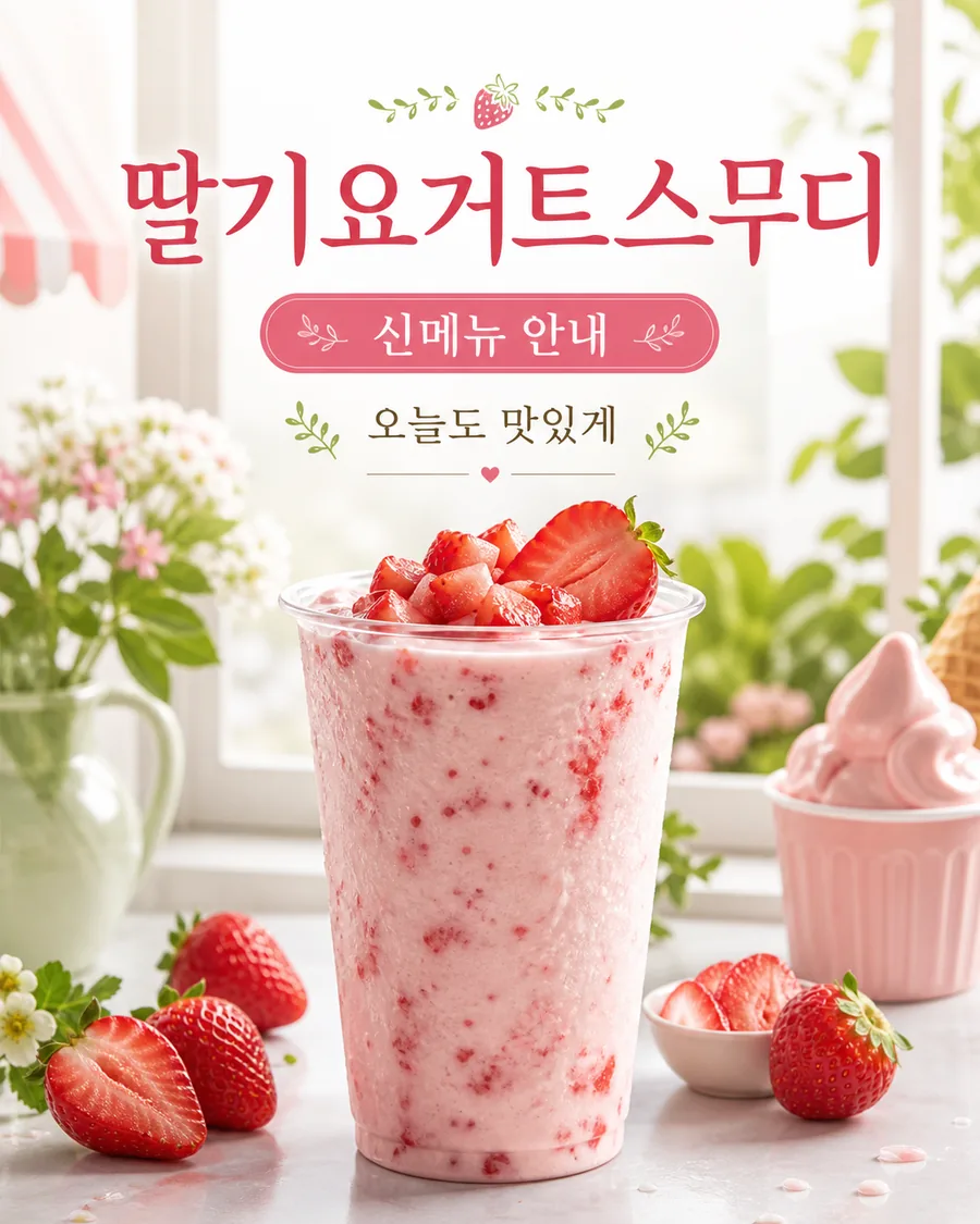 딸기 요거트 신메뉴