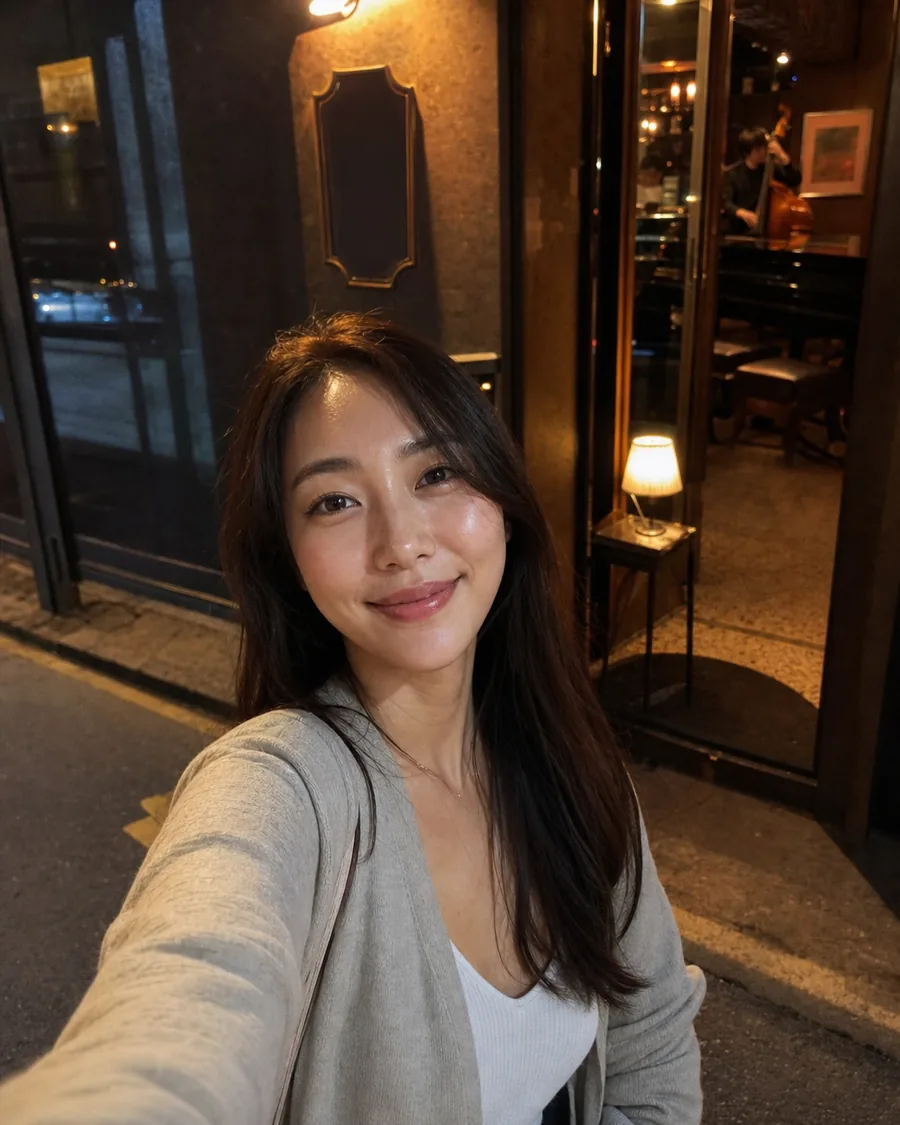 재즈 바 네온 셀피