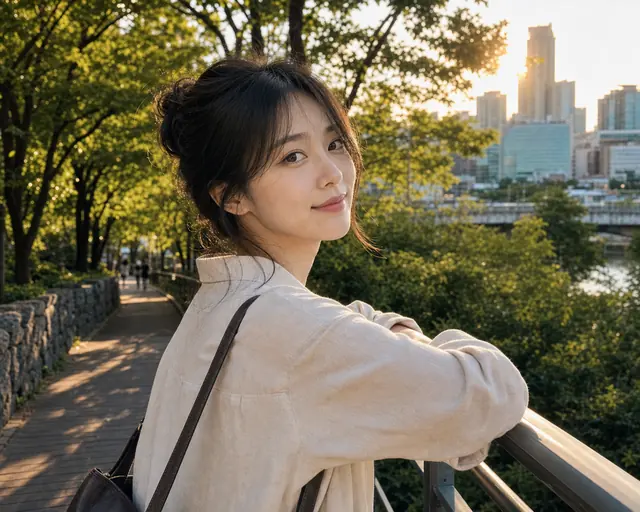 부산 밤거리 셀카
