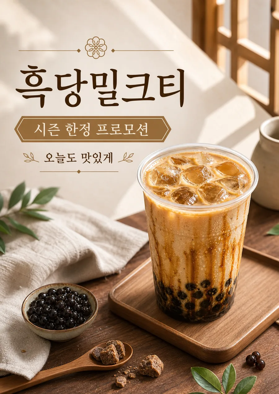 라멘바 흑당 포스터
