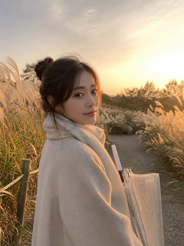 해 질 무렵 억새길 차분한 스레드 썸네일
