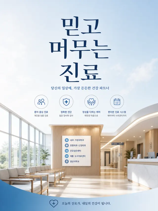 안심 진료 포스터