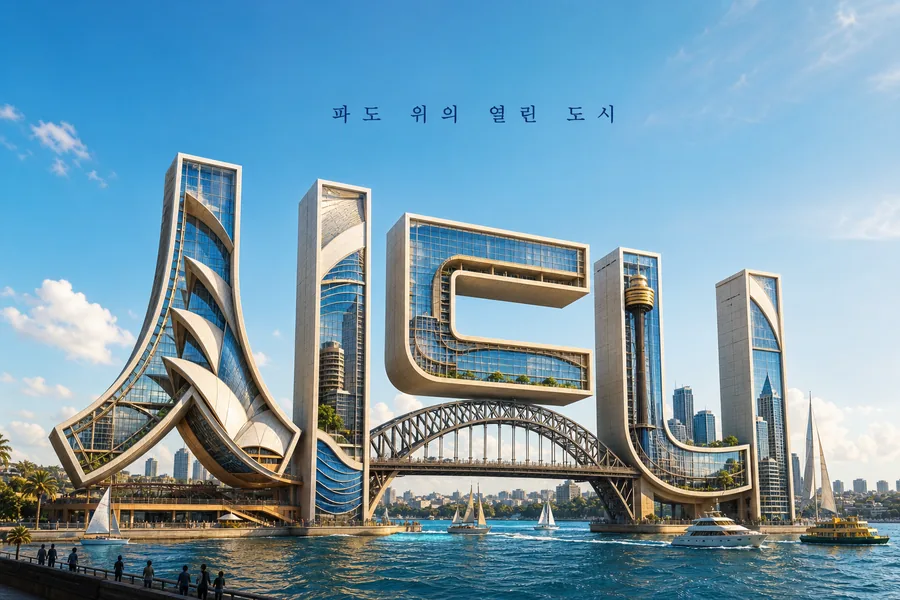 시드니 입체 도시 조형