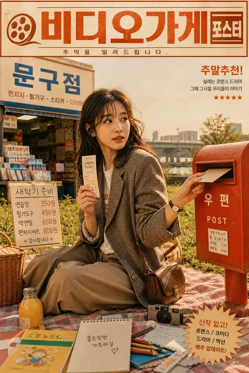 레트로 비디오 가게 포스터